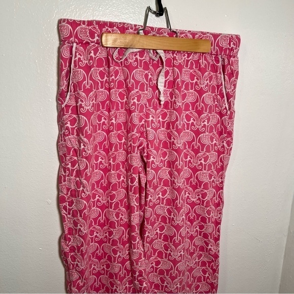 Crown & Ivy Pajama Pants PInk White Elephants - Picture 3 of 11